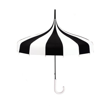 Black & white Pagoda Style Umbrella for Teens and Adults - Little Surprise BoxBlack & white Pagoda Style Umbrella for Teens and Adults