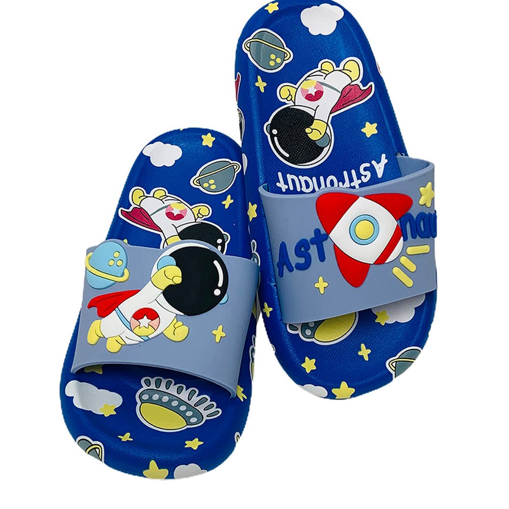 Blue all over Astronaut theme Slip on Clogs, Summer/Monsoon all season Footwear for Toddlers & Kids - Little Surprise BoxBlue all over Astronaut theme Slip on Clogs, Summer/Monsoon all season Footwear for Toddlers & Kids