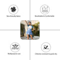 Blue Color Block frock style Swimwear for Teens - Little Surprise BoxBlue Color Block frock style Swimwear for Teens - Little Surprise BoxBlue Color Block frock style Swimwear for Teens