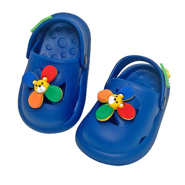 Blue Pinwheel Slip on Clogs, Summer/Monsoon all season Footwear for Toddlers & Kids - Little Surprise BoxBlue Pinwheel Slip on Clogs, Summer/Monsoon all season Footwear for Toddlers & Kids