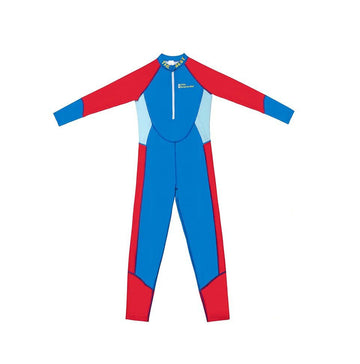 Blue & Red Full Length Swimwear for Teens & Adults with UPF 30+ - Little Surprise BoxBlue & Red Full Length Swimwear for Teens & Adults with UPF 30+