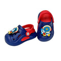 Blue & Red spinning rocket Slip on Clogs, Summer/Monsoon all season Footwear for Toddlers & Kids - Little Surprise BoxBlue & Red spinning rocket Slip on Clogs, Summer/Monsoon all season Footwear for Toddlers & Kids
