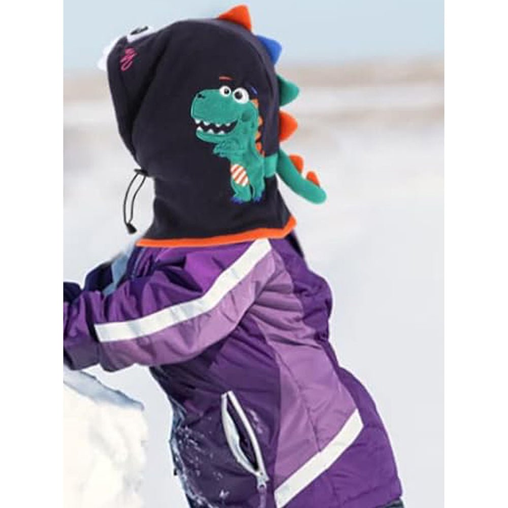 Blue Square Dino Fleece Winter Cap covering Mouth, Neck and Head - Little Surprise BoxBlue Square Dino Fleece Winter Cap covering Mouth, Neck and Head