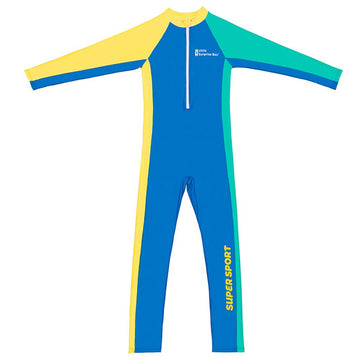Blue Tri Colour Super Sport Swimwear for Toddlers & Kids with UPF 30+ - Little Surprise BoxBlue Tri Colour Super Sport Swimwear for Toddlers & Kids with UPF 30+