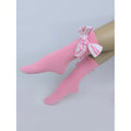 Blush Pink Striped 3d Big Bow Socks for Kids. - Little Surprise BoxBlush Pink Striped 3d Big Bow Socks for Kids.