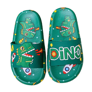 Dark Green all over Dino theme Slip on Clogs, Summer/Monsoon all season Footwear for Toddlers & Kids - Little Surprise BoxDark Green all over Dino theme Slip on Clogs, Summer/Monsoon all season Footwear for Toddlers & Kids