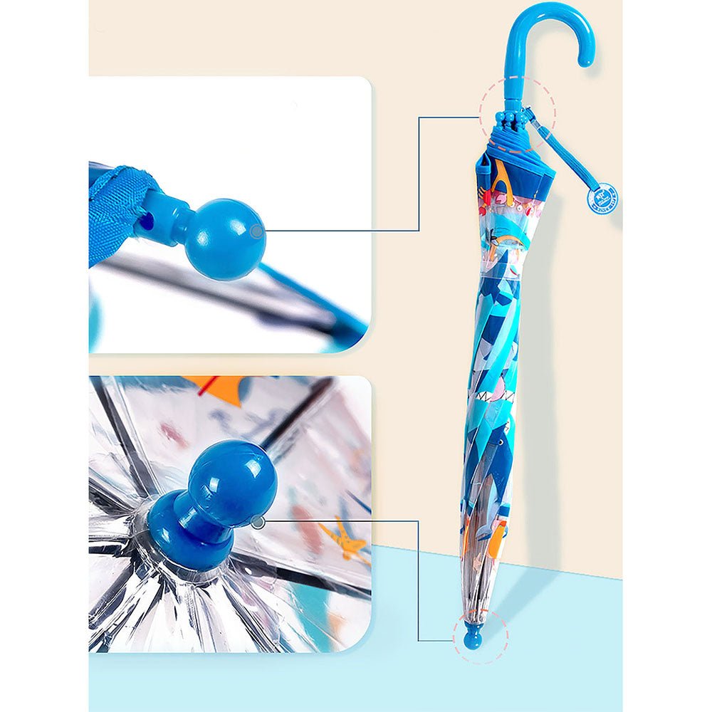 Dome Style, Sea Octopus theme Transparent Umbrella for Kids - Little Surprise BoxDome Style, Sea Octopus theme Transparent Umbrella for Kids