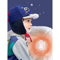 Ear Covering 3d Blue Dinosaur Winter Cap for Kids - Little Surprise BoxEar Covering 3d Blue Dinosaur Winter Cap for Kids