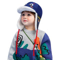 Ear Covering 3d Blue Dinosaur Winter Cap for Kids - Little Surprise BoxEar Covering 3d Blue Dinosaur Winter Cap for Kids