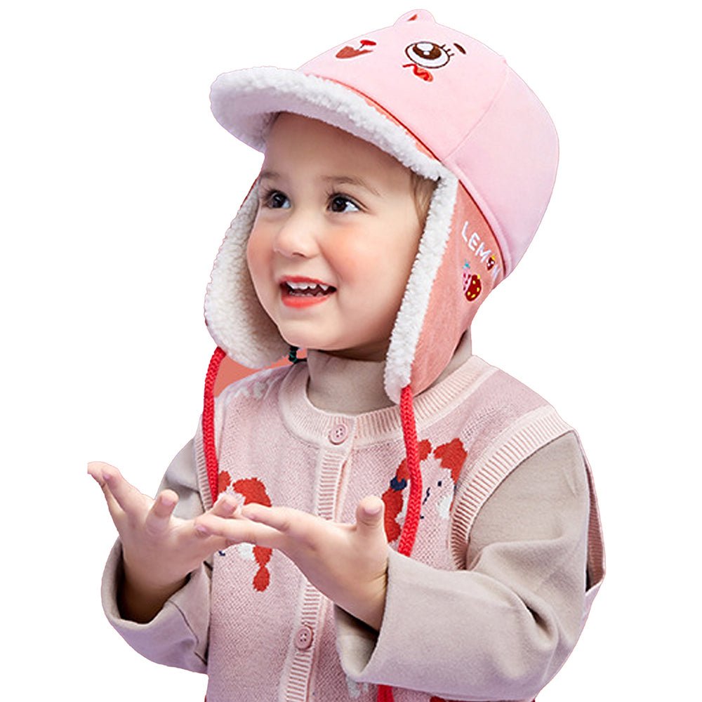 Ear Covering 3d Pink Rabbit Winter Cap for Kids - Little Surprise BoxEar Covering 3d Pink Rabbit Winter Cap for Kids