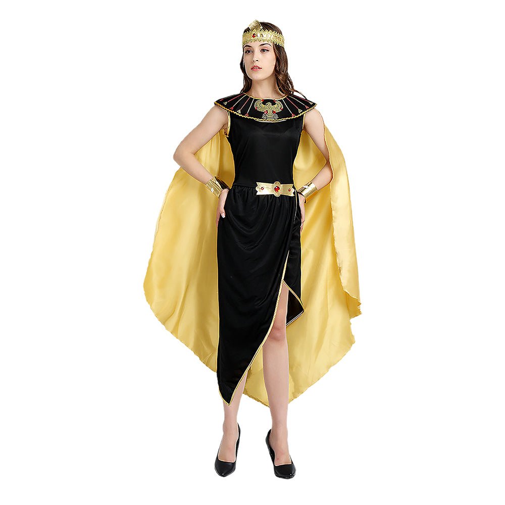 Gold & Black Roman Queen Adults Halloween Costume Dress Up - Little Surprise Box Gold & Black Roman Queen Adults Halloween Costume Dress Up - Little Surprise Box