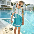 Green Color Block frock style Swimwear for Kids - Little Surprise BoxGreen Color Block frock style Swimwear for Kids - Little Surprise BoxGreen Color Block frock style Swimwear for Kids