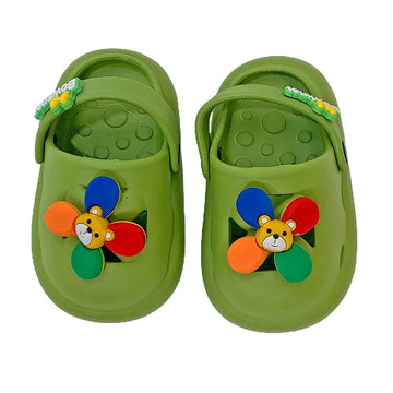 Green Pinwheel Slip on Clogs, Summer/Monsoon all season Footwear for Toddlers & Kids - Little Surprise BoxGreen Pinwheel Slip on Clogs, Summer/Monsoon all season Footwear for Toddlers & Kids