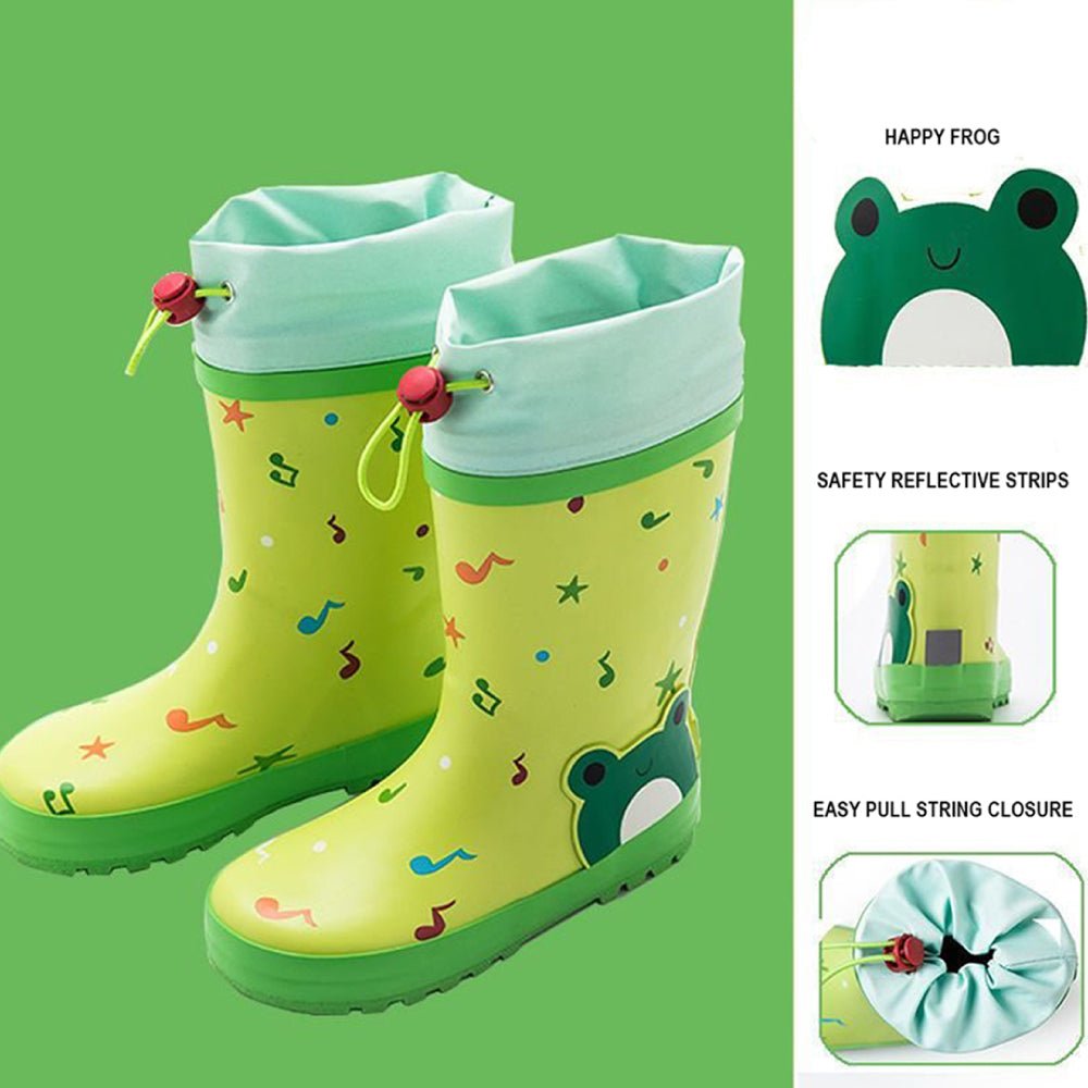 Happy Frog Flexible Rubber Rain Gumboots for Toddlers and Kids - Little Surprise BoxHappy Frog Flexible Rubber Rain Gumboots for Toddlers and Kids