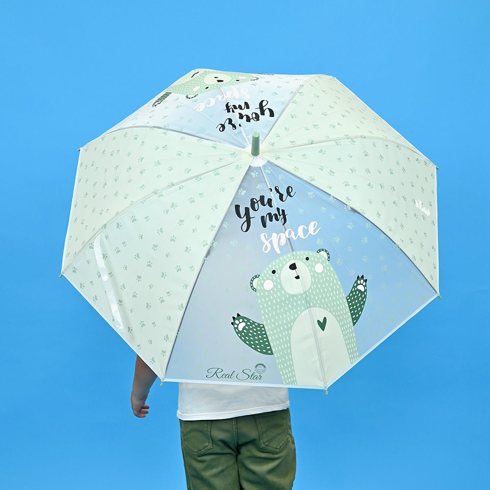 Light Green, Translucent Kelly - Jo all over teddy paws Rain and All - season Umbrella for Kids & Adults - Little Surprise BoxLight Green, Translucent Kelly - Jo all over teddy paws Rain and All - season Umbrella for Kids & Adults