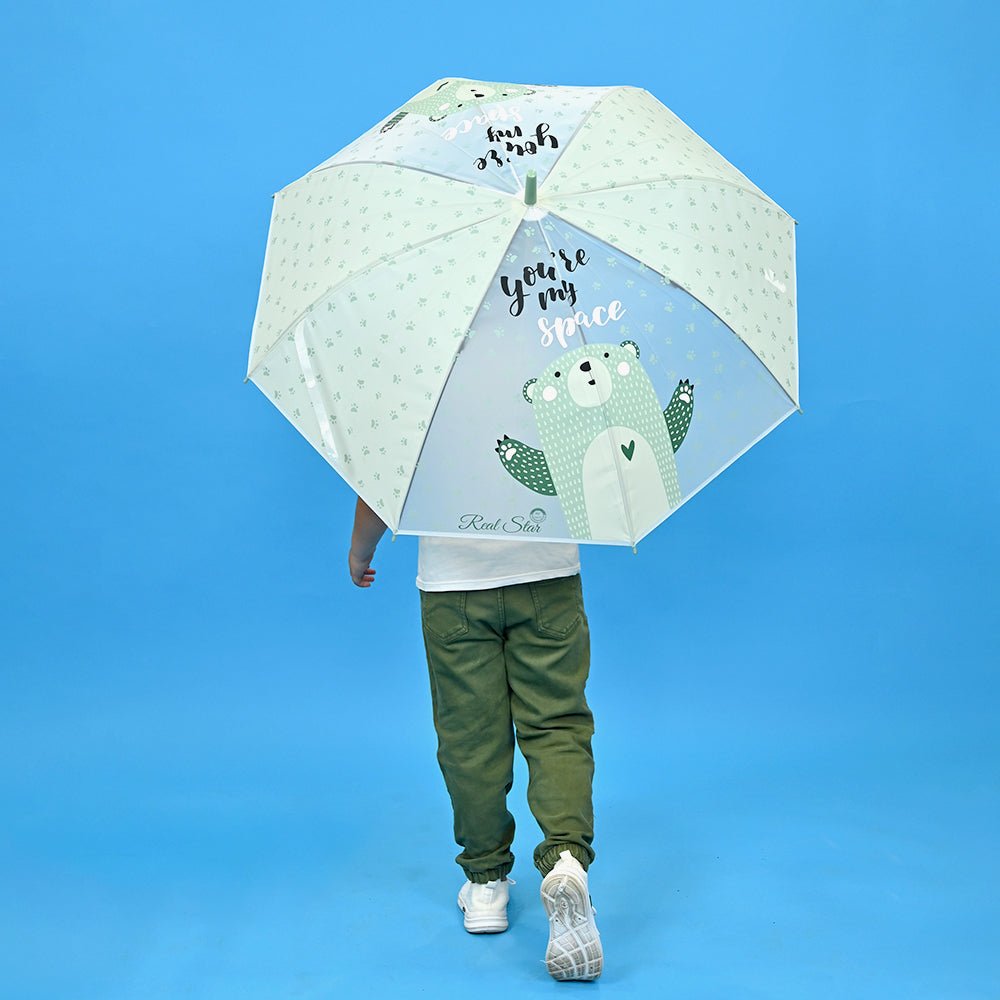 Light Green, Translucent Kelly - Jo all over teddy paws Rain and All - season Umbrella for Kids & Adults - Little Surprise BoxLight Green, Translucent Kelly - Jo all over teddy paws Rain and All - season Umbrella for Kids & Adults