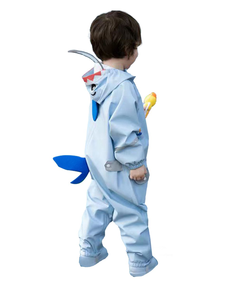 Little Surprise Box Light Blue Submarine theme full Jumpsuit Style Raincoat for Toddlers and Kids - Little Surprise BoxLittle Surprise Box Light Blue Submarine theme full Jumpsuit Style Raincoat for Toddlers and Kids
