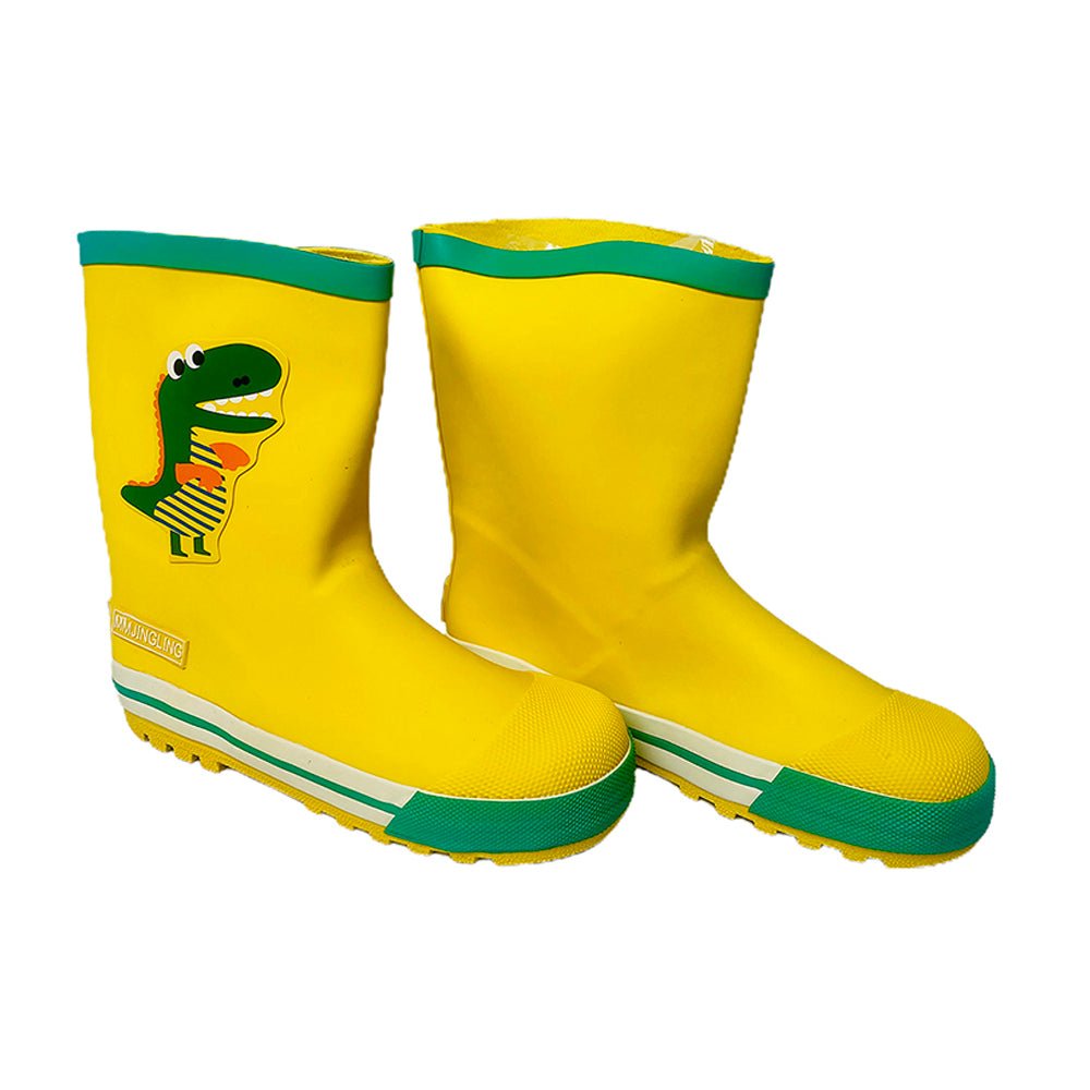 Mr. Yelosaur Stripe , Flexible Rubber Rain Gumboots for Toddlers and Kids - Little Surprise BoxMr. Yelosaur Stripe , Flexible Rubber Rain Gumboots for Toddlers and Kids