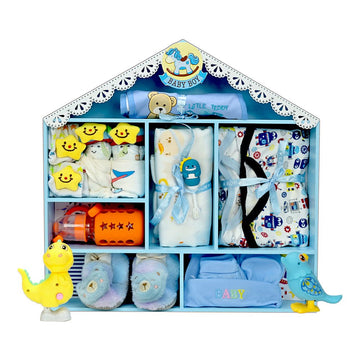 Newborn Baby Boy Wooden Nautical House Gift Hamper (0-12 months) - Little Surprise BoxNewborn Baby Boy Wooden Nautical House Gift Hamper (0-12 months)