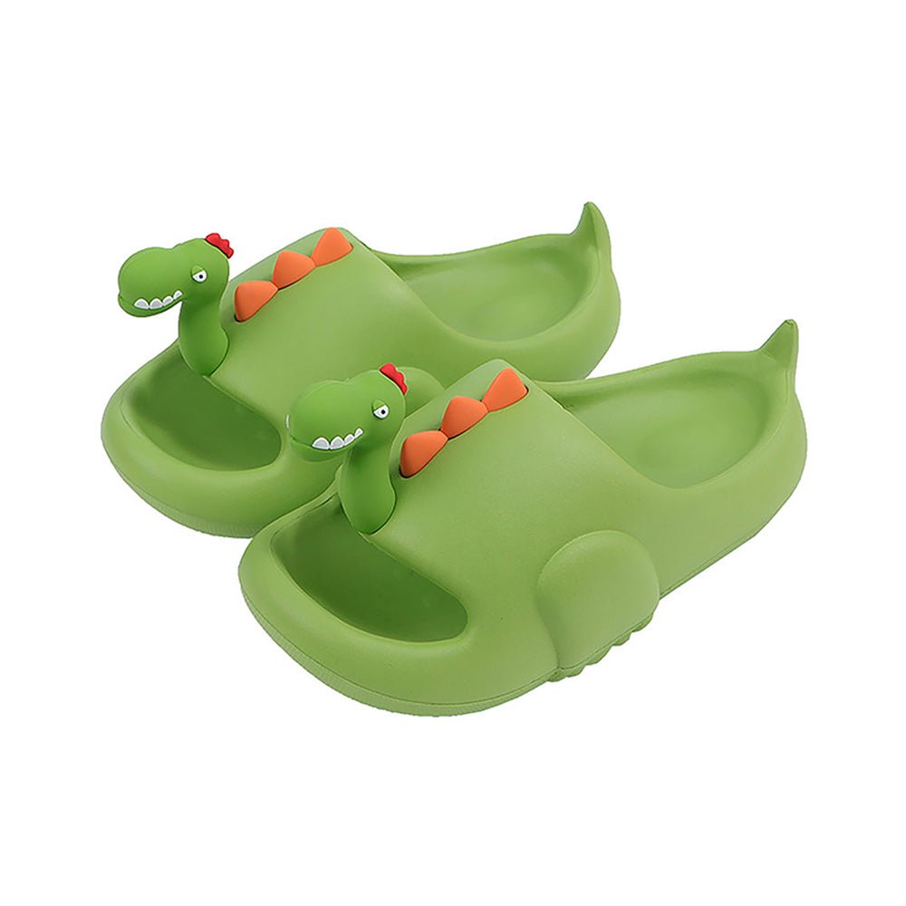 Olive 3d Long Neck Dino Slip on Clogs, Summer/Monsoon all season Footwear for Toddlers & Kids - Little Surprise BoxOlive 3d Long Neck Dino Slip on Clogs, Summer/Monsoon all season Footwear for Toddlers & Kids
