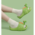 Olive 3d Long Neck Dino Slip on Clogs, Summer/Monsoon all season Footwear for Toddlers & Kids - Little Surprise BoxOlive 3d Long Neck Dino Slip on Clogs, Summer/Monsoon all season Footwear for Toddlers & Kids