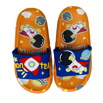 Orange all over Space theme Slip on Clogs, Summer/Monsoon all season Footwear for Toddlers & Kids - Little Surprise BoxOrange all over Space theme Slip on Clogs, Summer/Monsoon all season Footwear for Toddlers & Kids