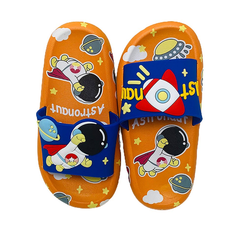 Orange all over Space theme Slip on Clogs, Summer/Monsoon all season Footwear for Toddlers & Kids - Little Surprise BoxOrange all over Space theme Slip on Clogs, Summer/Monsoon all season Footwear for Toddlers & Kids