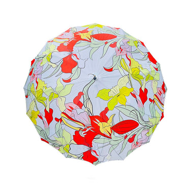 Orange Floral theme Rain & All Season Umbrella for Teens and Adults - Little Surprise BoxOrange Floral theme Rain & All Season Umbrella for Teens and Adults