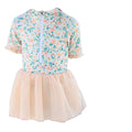Peach & Green Small Floral Tutu Style Swimwear for Toddlers & Kids - Little Surprise BoxPeach & Green Small Floral Tutu Style Swimwear for Toddlers & Kids