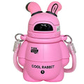 Pink Alien Spaceship Stainless Steel water Bottle for Kids, 470ml - Little Surprise BoxPink Alien Spaceship Stainless Steel water Bottle for Kids, 470ml