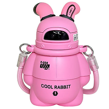 Pink Alien Spaceship Stainless Steel water Bottle for Kids, 470ml - Little Surprise BoxPink Alien Spaceship Stainless Steel water Bottle for Kids, 470ml