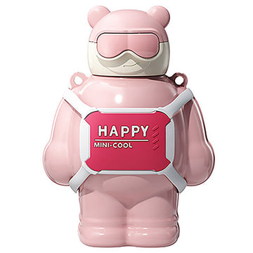 Pink Happy Ted Stainless Steel water Bottle for Kids, 450ml - Little Surprise BoxPink Happy Ted Stainless Steel water Bottle for Kids, 450ml