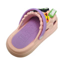 Pink Smilie Dino Slip on Clogs, Summer/Monsoon all season Footwear for Toddlers & Kids - Little Surprise BoxPink Smilie Dino Slip on Clogs, Summer/Monsoon all season Footwear for Toddlers & Kids