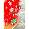 Red DIY Wooden Christmas Tree with LED Light, Christmas Table Décor - Little Surprise BoxRed DIY Wooden Christmas Tree with LED Light, Christmas Table Décor