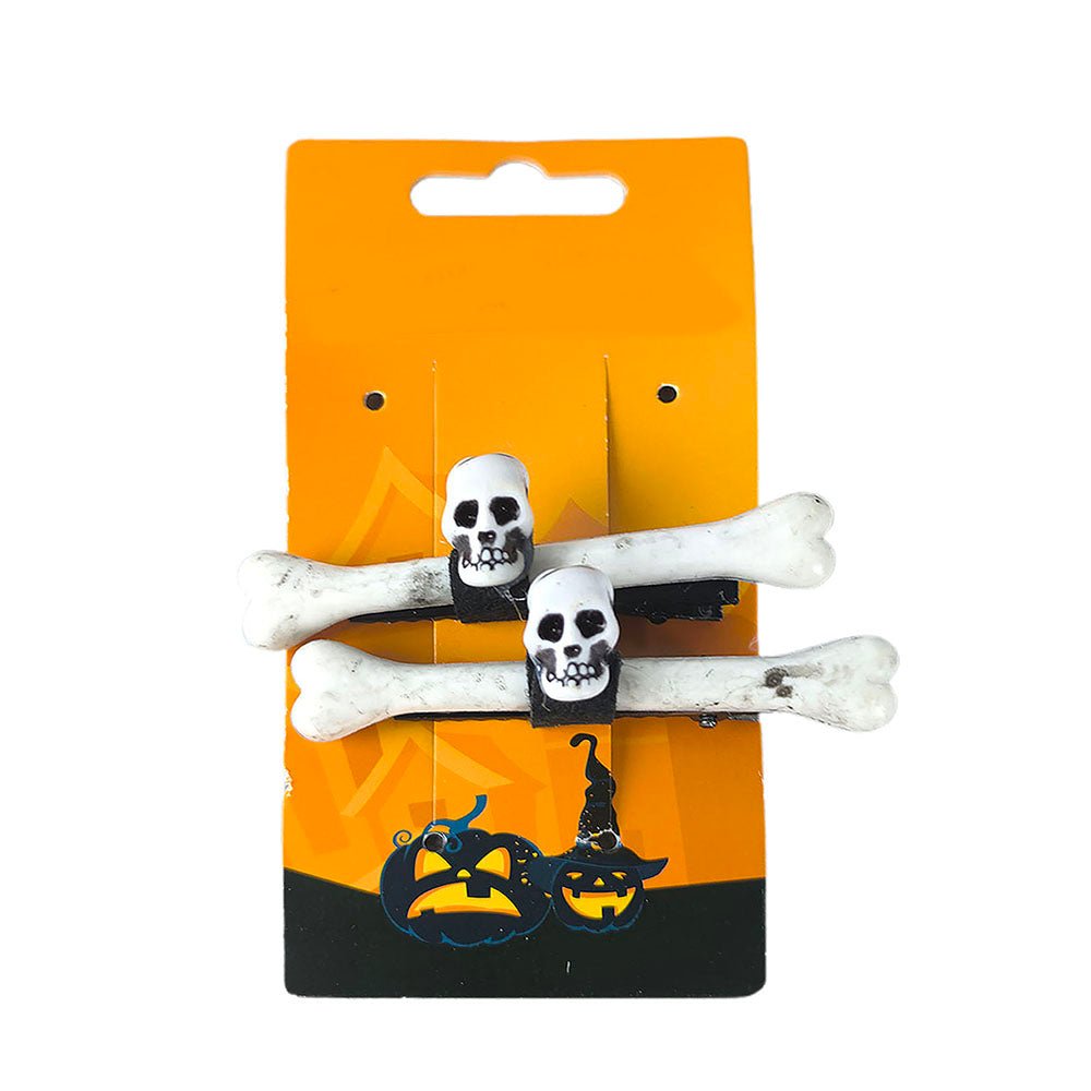 Skull and Bone Unique Hair Clip & Hair Accessory for Halloween Party - Little Surprise BoxSkull and Bone Unique Hair Clip & Hair Accessory for Halloween Party