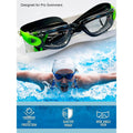 X Factor Black & Green UV protected Unisex Swimming Goggles with attached Ear Plugs for Teens - Little Surprise BoxX Factor Black & Green UV protected Unisex Swimming Goggles with attached Ear Plugs for Teens