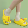 Yellow 3d Long Neck Dino Slip on Clogs, Summer/Monsoon all season Footwear for Toddlers & Kids. - Little Surprise BoxYellow 3d Long Neck Dino Slip on Clogs, Summer/Monsoon all season Footwear for Toddlers & Kids.