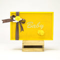 Yellow Sunshine Wooden Baby Shower Box ( Gender Neutral) - Little Surprise BoxYellow Sunshine Wooden Baby Shower Box ( Gender Neutral)