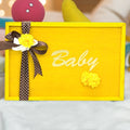 Yellow Sunshine Wooden Baby Shower Box ( Gender Neutral) - Little Surprise BoxYellow Sunshine Wooden Baby Shower Box ( Gender Neutral)