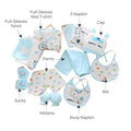 17 pcs Unisex Kids Wear Baby Hamper- BLUE (0 – 3 Months) - Little Surprise Box17 pcs Unisex Kids Wear Baby Hamper- BLUE (0 – 3 Months)