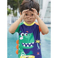 2 pcs Shirt & Shorts set 3d Orange Dinosaur Swimwwear with matching swimcap for toddlers and Kids, with UPF 50+ - Little Surprise Box2 pcs Shirt & Shorts set 3d Orange Dinosaur Swimwwear with matching swimcap for toddlers and Kids, with UPF 50+