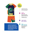 2 pcs Shirt & Shorts set 3d Orange Dinosaur Swimwwear with matching swimcap for toddlers and Kids, with UPF 50+ - Little Surprise Box2 pcs Shirt & Shorts set 3d Orange Dinosaur Swimwwear with matching swimcap for toddlers and Kids, with UPF 50+