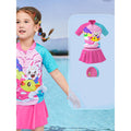 2 pcs Shirt & Skirt set, Mint & Pink Multi Swimwear with matching swimcap for Kids with UPF 50+ - Little Surprise Box2 pcs Shirt & Skirt set, Mint & Pink Multi Swimwear with matching swimcap for Kids with UPF 50+