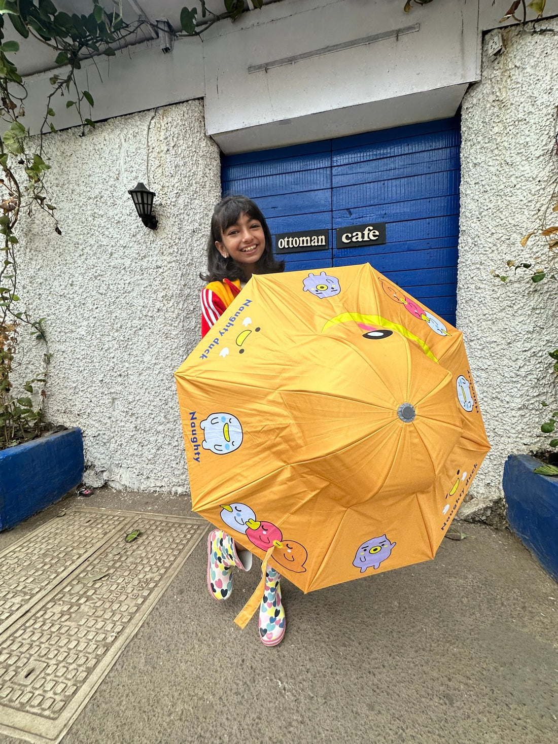 3 Ducklings theme, Unique Spanish Patio Style Kids Umbrella, 5-12 years,Orange - Little Surprise Box3 Ducklings theme, Unique Spanish Patio Style Kids Umbrella, 5-12 years,Orange