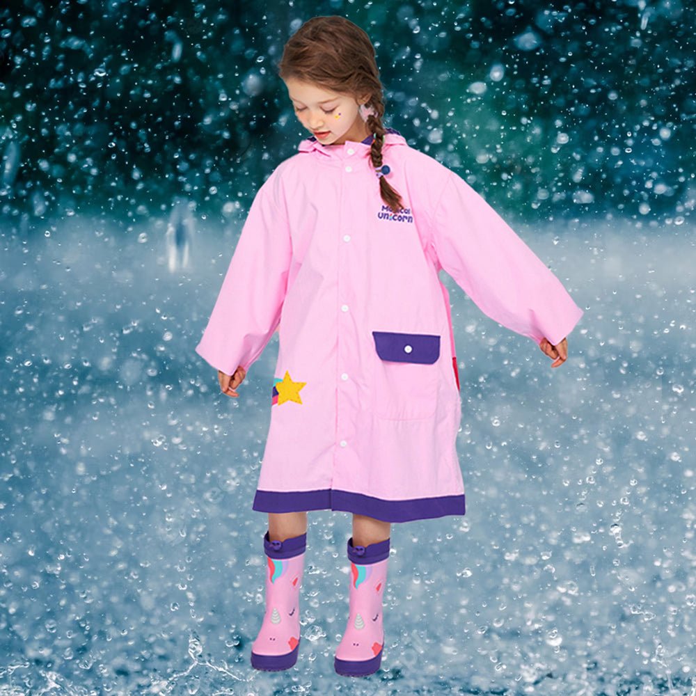 3d Peach Unicorn Kids Raincoat - Little Surprise Box3d Peach Unicorn Kids Raincoat