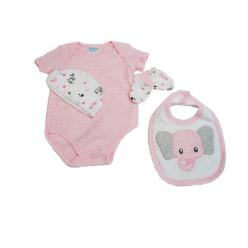 5 piece Pink Ellie 100% cotton Infant Baby Girl Clothes Set - Little Surprise Box5 piece Pink Ellie 100% cotton Infant Baby Girl Clothes Set