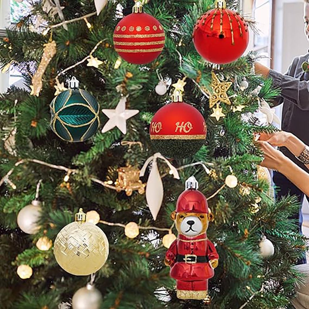 70 pcs London theme Red, Green, Gold Christmas Ball Tree ornaments XMAS Decoration Set - Little Surprise Box70 pcs London theme Red, Green, Gold Christmas Ball Tree ornaments XMAS Decoration Set