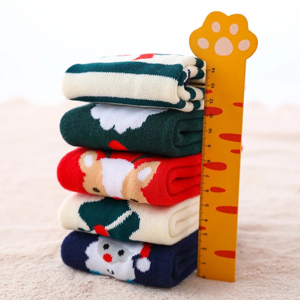 Assorted Festive Christmas Socks set of 5 pcs, Size Small 2year-4years - Little Surprise BoxAssorted Festive Christmas Socks set of 5 pcs, Size Small 2year-4years