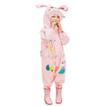 Baby Pink Rabbit Theme All Over Jumpsuit / Playsuit Raincoat for Kids - Little Surprise BoxBaby Pink Rabbit Theme All Over Jumpsuit / Playsuit Raincoat for Kids