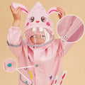 Baby Pink Rabbit Theme All Over Jumpsuit / Playsuit Raincoat for Kids - Little Surprise BoxBaby Pink Rabbit Theme All Over Jumpsuit / Playsuit Raincoat for Kids